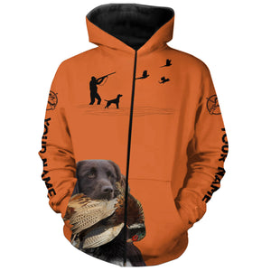 Small Munsterlander Dog Pheasant Hunting Custom name Orange Shirts for Upland hunters FSD3957