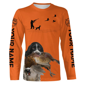 English Springer Spaniel Pheasant Hunting clothes, best personalized Upland hunting clothes FSD3910