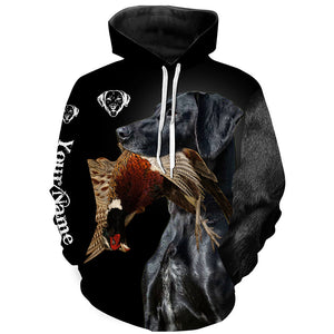 Black GSP Pheasant Hunting Dog 3D All over print Hoodie, T-Shirt, Personalized hunting gifts FSD3666