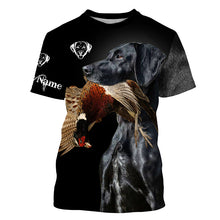 Load image into Gallery viewer, Black GSP Pheasant Hunting Dog 3D All over print Hoodie, T-Shirt, Personalized hunting gifts FSD3666