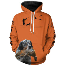 Load image into Gallery viewer, Llewellin Setter Dog Pheasant Hunting Custom name Orange Shirts for Upland hunters FSD4021