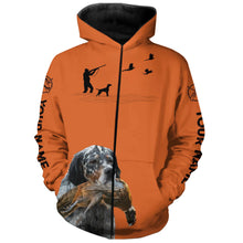 Load image into Gallery viewer, Llewellin Setter Dog Pheasant Hunting Custom name Orange Shirts for Upland hunters FSD4021