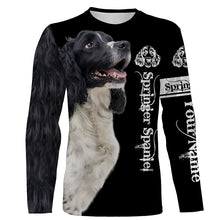 Load image into Gallery viewer, Black and white English Springer Spaniel 3D All Over Printed Shirts, Dog Gifts for Dog Lovers FSD4223