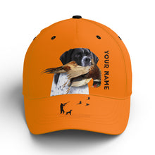 Load image into Gallery viewer, Hunting Dogs Pheasant Hunting Blaze Orange Custom Name Hat for Men, Choose hunting dog breeds FSD3967