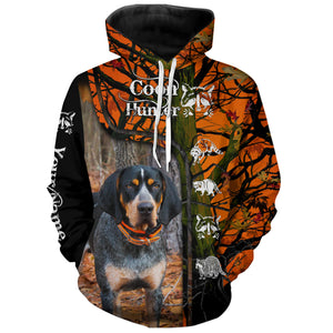 Bluetick Coonhound Hunting Coon Hunter orange camo 3D All over printed Shirt, Hoodie FSD3861