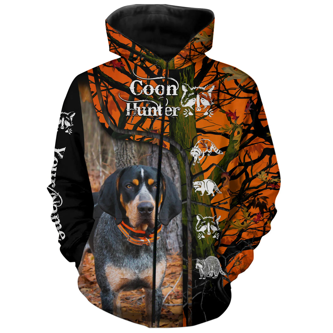 Bluetick Coonhound Hunting Coon Hunter orange camo 3D All over printed Shirt, Hoodie FSD3861