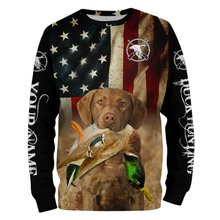 Load image into Gallery viewer, Best Duck Hunting Dog Chesapeake Bay Retriever American flag 3D All over printed Shirts FSD3863