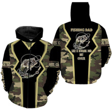 Load image into Gallery viewer, Bass tattoo Fishing Dad Fishing gifts for Dad Like a Normal Dad But Cooler custom Name Full printing shirts FSD1754