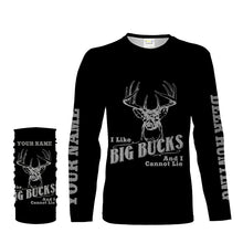 Load image into Gallery viewer, Smoke em Deer Hunting &quot;I like big bucks and I cannot lie&quot; Custom Name Hunting Shirts for Men, Women and Kid FSD2337