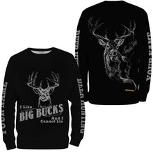 Load image into Gallery viewer, Smoke em Deer Hunting &quot;I like big bucks and I cannot lie&quot; Custom Name Hunting Shirts for Men, Women and Kid FSD2337