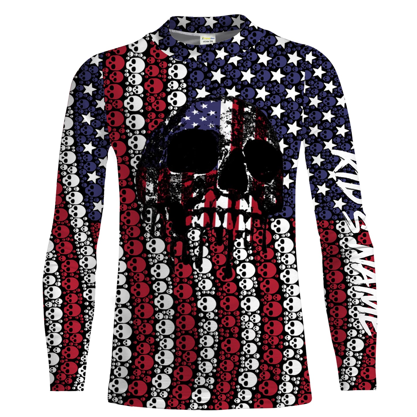 American Flag Skull patriotic 3D All over printed Shirts - Personalized Gifts Skull lovers FSD2167