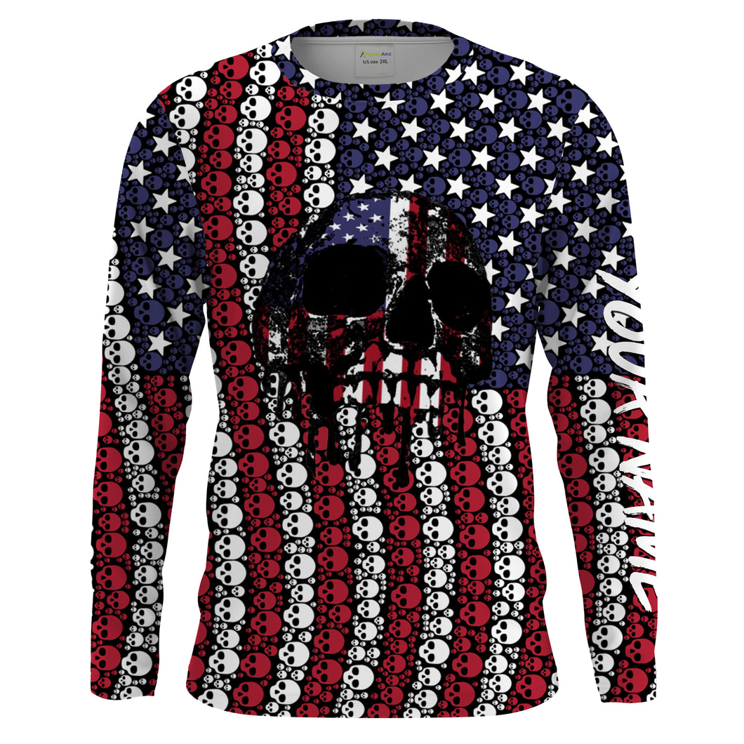 American Flag Skull patriotic 3D All over printed Shirts - Personalized Gifts Skull lovers FSD2167