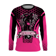Load image into Gallery viewer, Motocross Mom Personalized Jersey UPF30+ Pink Dirt Bike Mom Racing Shirt Mother's Day Gift NMS1385