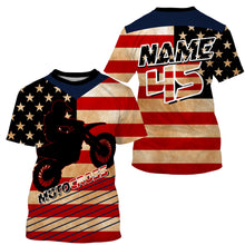 Load image into Gallery viewer, Motocross Jersey UPF30+  Personalized Patriotic MX Riding Shirt American Off-Road Adult&amp;Kid Jersey| NMS730