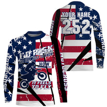 Load image into Gallery viewer, Custom Motocross Jersey UPF30+ I'D Risk The Fall to Fly, Patriotic Dirt Bike Shirt MX Racing NMS1325