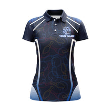 Load image into Gallery viewer, Custom Bowling Shirt for Women, Funny Blue Bowling Jersey Your Ball Will Be Right Back Polo Shirt NBP172