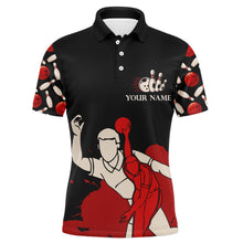 Load image into Gallery viewer, Funny Bowling Shirt for Men Personalized Name They See Me Bowlin&#39; They Hatin&#39; Bowler Polo Jersey NBP116