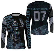 Load image into Gallery viewer, Personalized Motocross Jersey UPF 30+, Extreme Motocross Racing Shirt, Off-Road Long Sleeves Adult &amp; Kid| NMS678