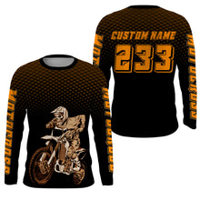 Load image into Gallery viewer, Orange custom skull motocross jersey UV protective dirt bike racing off-road motorcycle racewear| NMS922