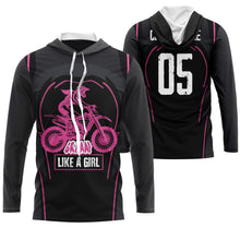 Load image into Gallery viewer, Brap Like A Girl Personalized Riding Jersey UPF30+ Female Riders Dirt Bike Motocross Women Race Shirt| NMS647