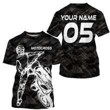 Load image into Gallery viewer, Camo Motocross Personalized Jersey UPF30+ UV Protect, Dirt Bike Racing Motorcycle Off-road Racewear| NMS449