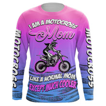 Load image into Gallery viewer, Motocross Mom Personalized Jersey UPF30+ Pink Women Dirt Bike Racing Shirt Mother's Day Gift NMS1376