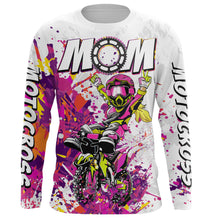 Load image into Gallery viewer, Motocross Mom Personalized Jersey UPF30+ Pink Dirt Bike Mom Racing Shirt Mother's Day Gift NMS1380
