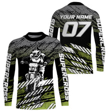 Load image into Gallery viewer, Supercross Jersey Custom Number &amp; Name Tire Track Motorcycle Riding Shirt Off-Road Dirt Bike Racing| NMS541