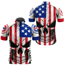 Load image into Gallery viewer, Bike For Life Mens Womens Cycling Jersey Personalized American Skull Bicycle Shirt Biking Riders NMS861