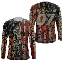 Load image into Gallery viewer, Personalized Patriotic MX Jersey UPF30+ Adult&amp;Kid Motocross Racing American Biker Motorcycle US Jersey| NMS718