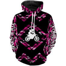 Load image into Gallery viewer, Pink Camo Girl Motocross Jersey Personalized Female Rider Shirt Motorcycle Women Jersey| NMS496