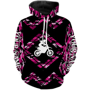 Pink Camo Girl Motocross Jersey Personalized Female Rider Shirt Motorcycle Women Jersey| NMS496