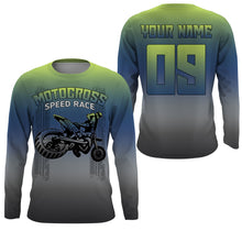 Load image into Gallery viewer, Motocross Personalized Riding Jersey UPF 30+ UV Protect, Speed Race Riders Motorcycle Racewear| NMS395
