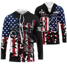 Load image into Gallery viewer, Personalized Dirt Bike Racing Jersey UPF30+ Patriotic Motocross American Off-Road Riding Jersey| NMS726