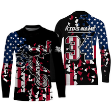 Load image into Gallery viewer, Personalized Dirt Bike Racing Jersey UPF30+ Patriotic Motocross American Off-Road Riding Jersey| NMS726