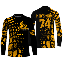 Load image into Gallery viewer, Kid&amp;adult custom Motocross jersey UPF30+ MX Racing for Life orange dirt bike motorcycle racewear| NMS935