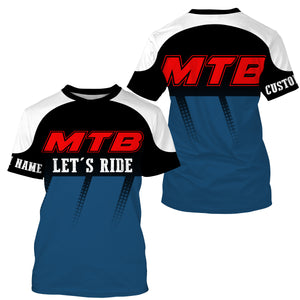 Cycling Shirt, Custom Mountain Bike Racing Shirt, MTB Off-road Bicycle Jersey UV Protection UPF 30+| JTS471