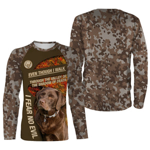 Chocolate Labrador Retriever Hoodie Shirt for Kid Adult| Custom Brown Camo Shirt for Chocolate Labrador Owner| JTSD365