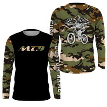 Load image into Gallery viewer, MTB Jersey Long Sleeve Hoodie Shirt, Camo Biking Cycling Shirt, Mountain Biking Shirt Biking Clothing| JTS445