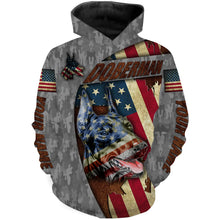 Load image into Gallery viewer, Doberman T-shirt Long Sleeve Hoodie| Custom All Over Print Dog Lover Shirt American Flag Apparel| JTSD226