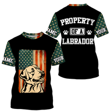 Load image into Gallery viewer, American Labrador Retriever Owner Shirt Patriotic Gift| Property Of A Labrador Shirt Hoodie Long Sleeve JTSD340