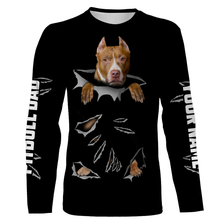 Load image into Gallery viewer, Love Pitbull Dog Hoodie Long Sleeve| Custom Pitbull Shirt for Pitbull Dad Men Women| JTSD266