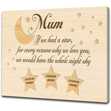 Load image into Gallery viewer, Personalized Canvas| Mum- Whole Night Sky Custom Children&#39;s Name Canvas Wall Art| Birthday Gifts for Her, Mother, Mom T171