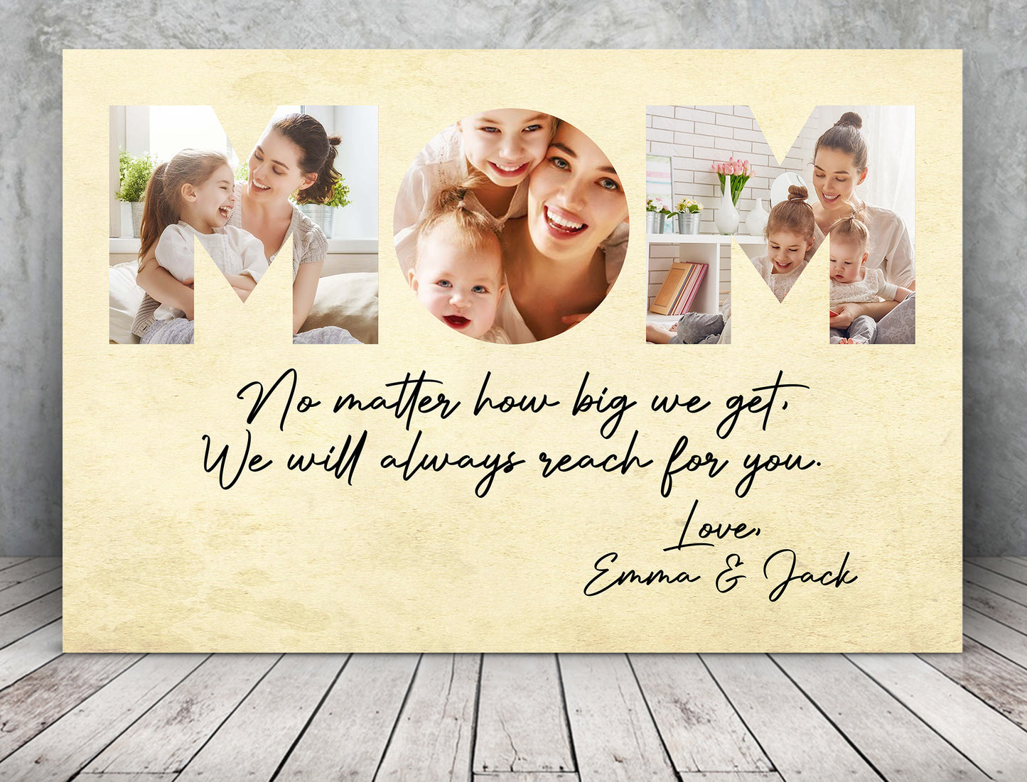 Personalized Canvas - Mom Custom Picture Canvas Wall Art Gift for Mom  T128
