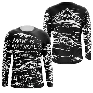 Personalized Hiking Shirts for Men, Funny Skull Mountain Hiking Shirts for Men, Women Hiking Shirt for Hikers SP16