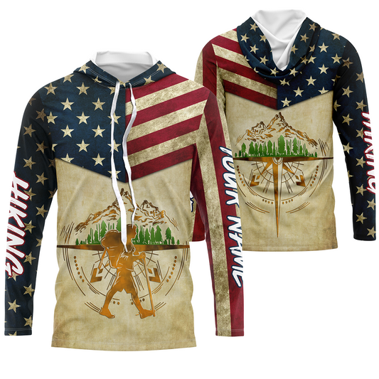 Custom American Apparel on Independence Day Gifts for Hikers Hiking Shirt Hiker Tshirt America Shirt| SP124