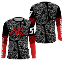 Load image into Gallery viewer, Personalized Skull BMX jersey adult kid bike shirts UPF30+ extreme racewear Cycling bicycle clothes| SLC41