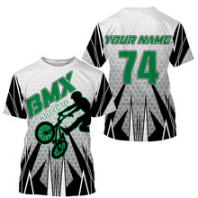 Load image into Gallery viewer, Personalized adult kid BMX racing jersey UPF30+ green freestyle bike shirt offroad Cycling racewear| SLC36