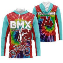 Load image into Gallery viewer, Adult kid BMX racing jersey Custom tie dye shirts UPF30+ freestyle off-road Cycling racewear| SLC40