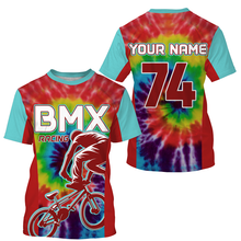 Load image into Gallery viewer, Adult kid BMX racing jersey Custom tie dye shirts UPF30+ freestyle off-road Cycling racewear| SLC40